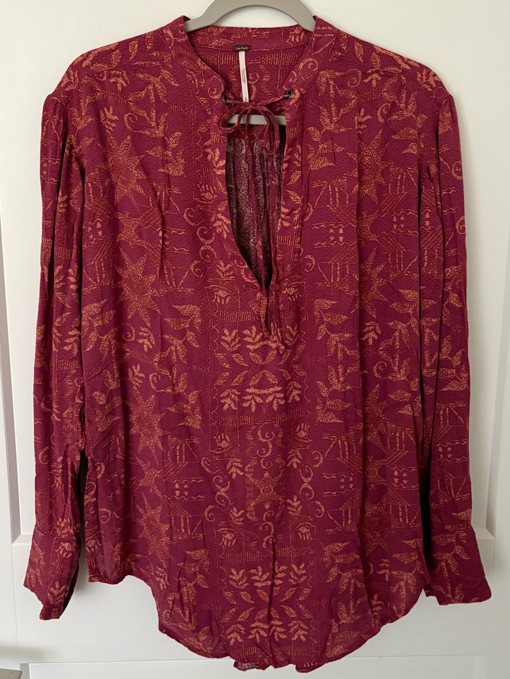 Free People "Mia" Boho Tunic Blouse - Small
